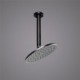 Elegant Wall Mount Round Rainfall Shower System with Ceiling Mount Shower Head in Solid Brass