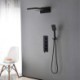 Rainfall Shower Tap Head Shower Hand Shower Modern Black Shower Faucet Set