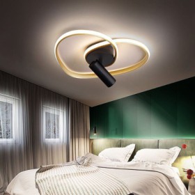 Spotlight LED Flush Mount Brushed Gold Heart Shape Lighting
