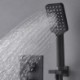 Rainfall Shower Tap Head Shower Hand Shower Modern Black Shower Faucet Set