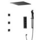 Luxury Black Shower System with Rain Shower Head, Handheld Sprayer, and Body Spray