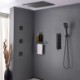 Luxury Black Shower System with Rain Shower Head, Handheld Sprayer, and Body Spray