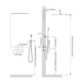 Square Rainfall Head Shower Hand Shower Tap Modern Shower Faucet Set