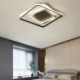 Modern Acrylic Fixture Bedroom Living Room Overlapped Square LED Flush Mount Ceiling Light