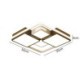 Acrylic Square Black and White Light Fixture for Bedroom Living Room Modern LED Flush Mount Ceiling Light