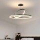 50/60/80cm Modern Pendant Light Circle Rings Acrylic LED Pendant Lamp For Living Room