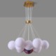 Modern 3D Print Balls Pendant Lamp Moon Bubble Chandelier For Dining Room Children Room