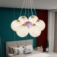 Modern 3D Print Balls Pendant Lamp Moon Bubble Chandelier For Dining Room Children Room