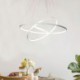 Aluminum Black 3 Ring Hanging Light Modern LED Pendant Light