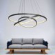 Aluminum Black 3 Ring Hanging Light Modern LED Pendant Light