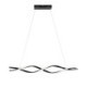 Black Wave Shape LED Hanging Light Modern Pendant Lighting For Living Room