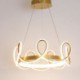 Crown Pendant Light Aluminum 1 Light Modern LED Hanging Light