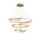 3 Light LED Pendant Light Golden Wave Ripple Hanging Light Living Room