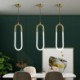 For Living Room, Modern Simple Led Pendant Light Brass Ceiling Light