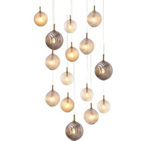 Creative Decorative Glass Globe Loft Villa LED Glass Pendant Light