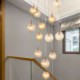 Creative Decorative Glass Globe Loft Villa LED Glass Pendant Light