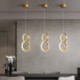 Decorative Light Fixture LED Pendant Light Brass Rings