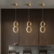 Decorative Light Fixture LED Pendant Light Brass Rings