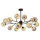 LED Ceiling Light Glass Gypsophila Chandelier Living Room Bedroom Modern Minimalist