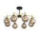 Living Room Bedroom Simple LED Chandelier Glass Globe Ceiling Light