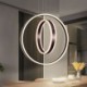 Acrylic Halo Ring Ceiling Light Living Room Dining Room LED Double Ring Pendant Light