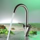 Brass Kitchen Sink Faucet with Dual Handles and 360-Degree Rotation Tap