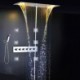 Ceiling Mount LED Thermostatic Shower Head and 6 Body Sprays (Warm White)