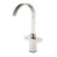 Chrome / Nickel Brushed Rotatable Brass Kitchen Sink Faucet Dual Handles 360 Degree Rotation Tap