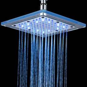 8-inch Chrome Thermostat LED Shower Faucet Head