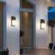 Outdoor LED Porch Light Black Aluminium Wall Lamp Garden Courtyard Light Waterproof