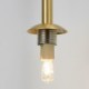 2-Light Gold Modern Brass Wall Light For Bedroom Globe Glass Wall Sconce Lighting