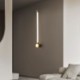 Modern Acrylic Strip Wall Light with LED Brass Sconce