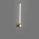 Modern Acrylic Strip Wall Light with LED Brass Sconce