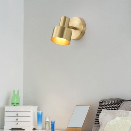 Brass Sconce Light Bedroom Living Room Nordic LED Mirror Front Light