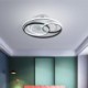 Designer Ceiling Fan With Circle Rings For Living Room Bedroom Modern Led Ceiling Light