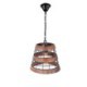 Kitchen Island Office Retro Style Wood Pendant Lamp Single Light Hat Shape Light Fixture