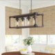 Glass Bubble Light Fixture Living Room Office Industrial Style Wood Pendant Lamp