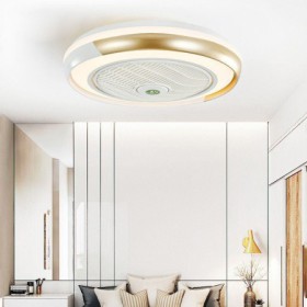 LED Acrylic Round Ceiling Lamp Modern Ceiling Fan Light With Remote Control