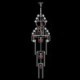 Luxury Long Pendant Villa Living Room Retro Crystal Empire Chandelier