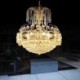 Classic Gold Color Pendant Light Living Room Bedroom Graceful Crystal Chandelier