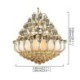 Lotus Bedroom Living Room Contemporary Crystal Empire Chandelier Gold Color Pendant Light