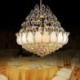 Lotus Bedroom Living Room Contemporary Crystal Empire Chandelier Gold Color Pendant Light