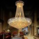 Duplex Staircase Living Room Elegant Crystal Chandelier European Pendant Light Long Hanging Chandelier