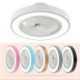 LED Acrylic Round Ceiling Lamp Modern Ceiling Fan Light With Remote Control