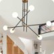 Sputnik Chandelier Geometry Lines Ceiling Light Modern