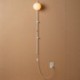 Mid-Century Globe Wall Sconce Lighting Magic Bean Wall Lamp With Plug