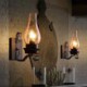 Single Light Sconce Lighting Living Room Hallway Vintage Wrought Iron Wall Lamp
