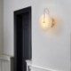 Round Resin Sconce Bedroom Living Room Nordic LED Brass Wall Lamp