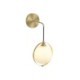 Glass Lamphade Round Sconce Light Bedroom Living Room Nordic Brass Wall Lamp