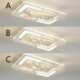 LED Rectangular Ceiling Fan Light Fixtures For Living Room Bedroom